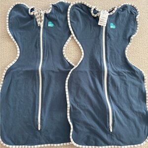 Love to Dream Blue Sleep Sacks with Striped Trim